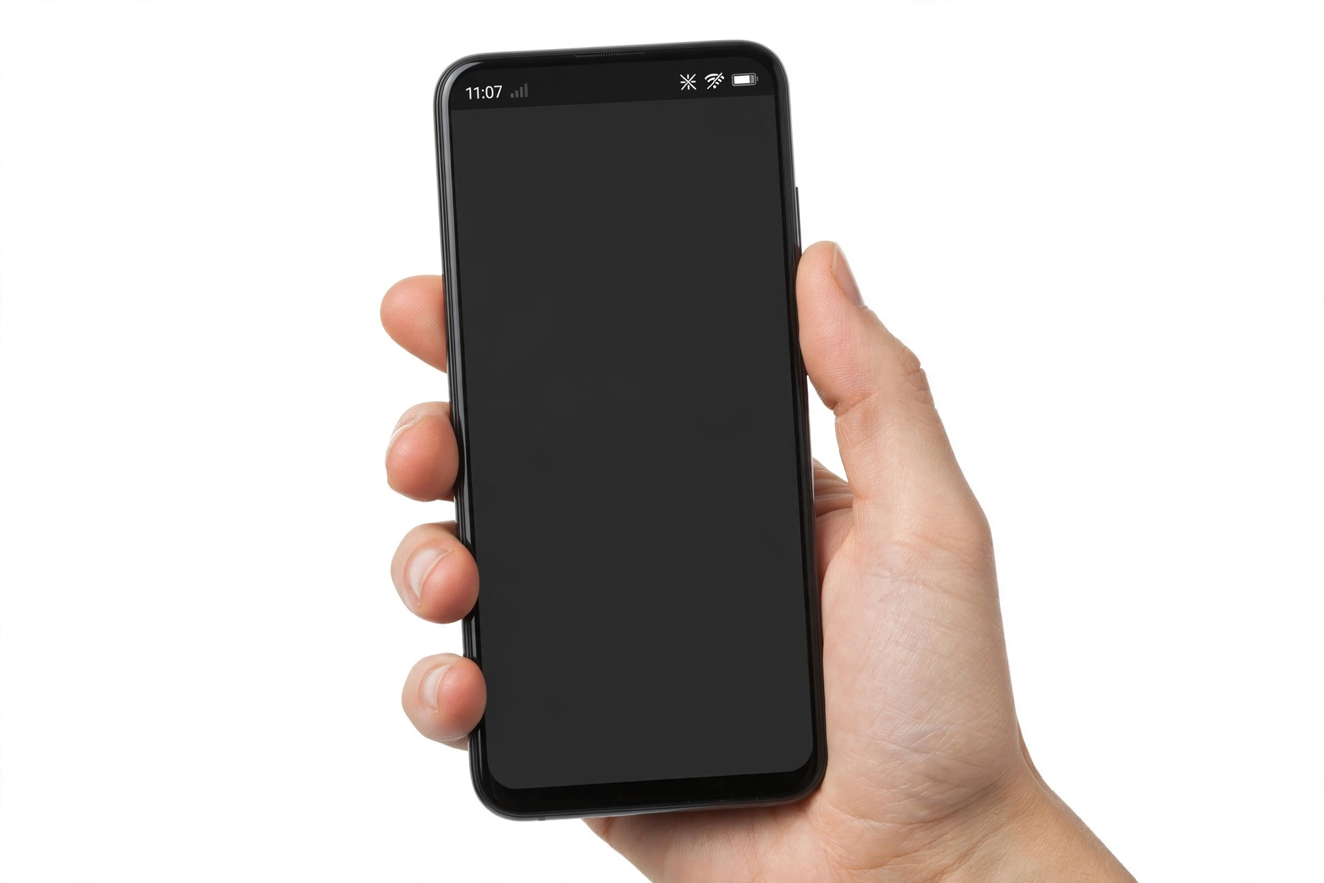 Smartphone with no signal bars, troubleshooting mobile data