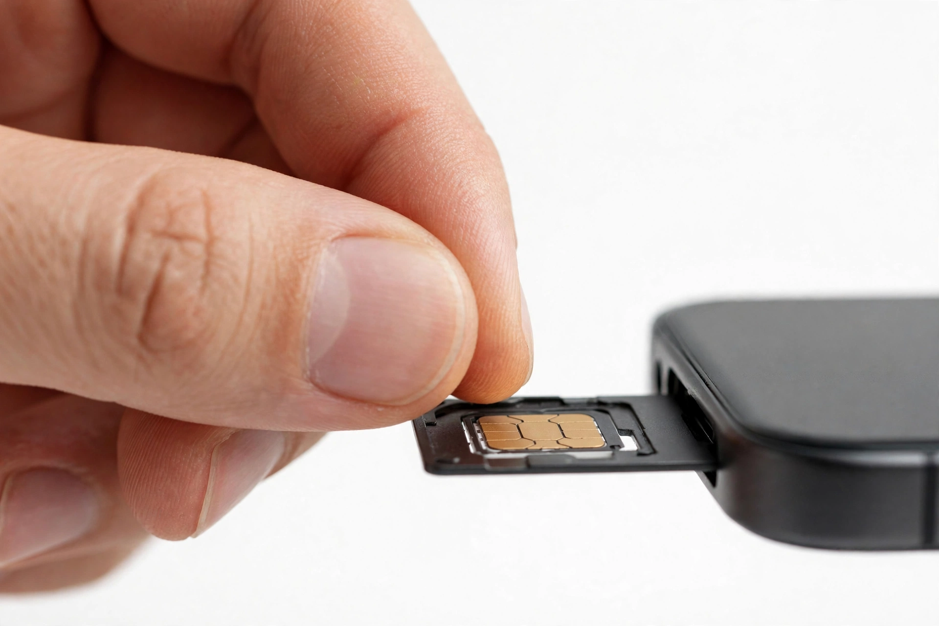 Inserting a SIM card into a smartphone