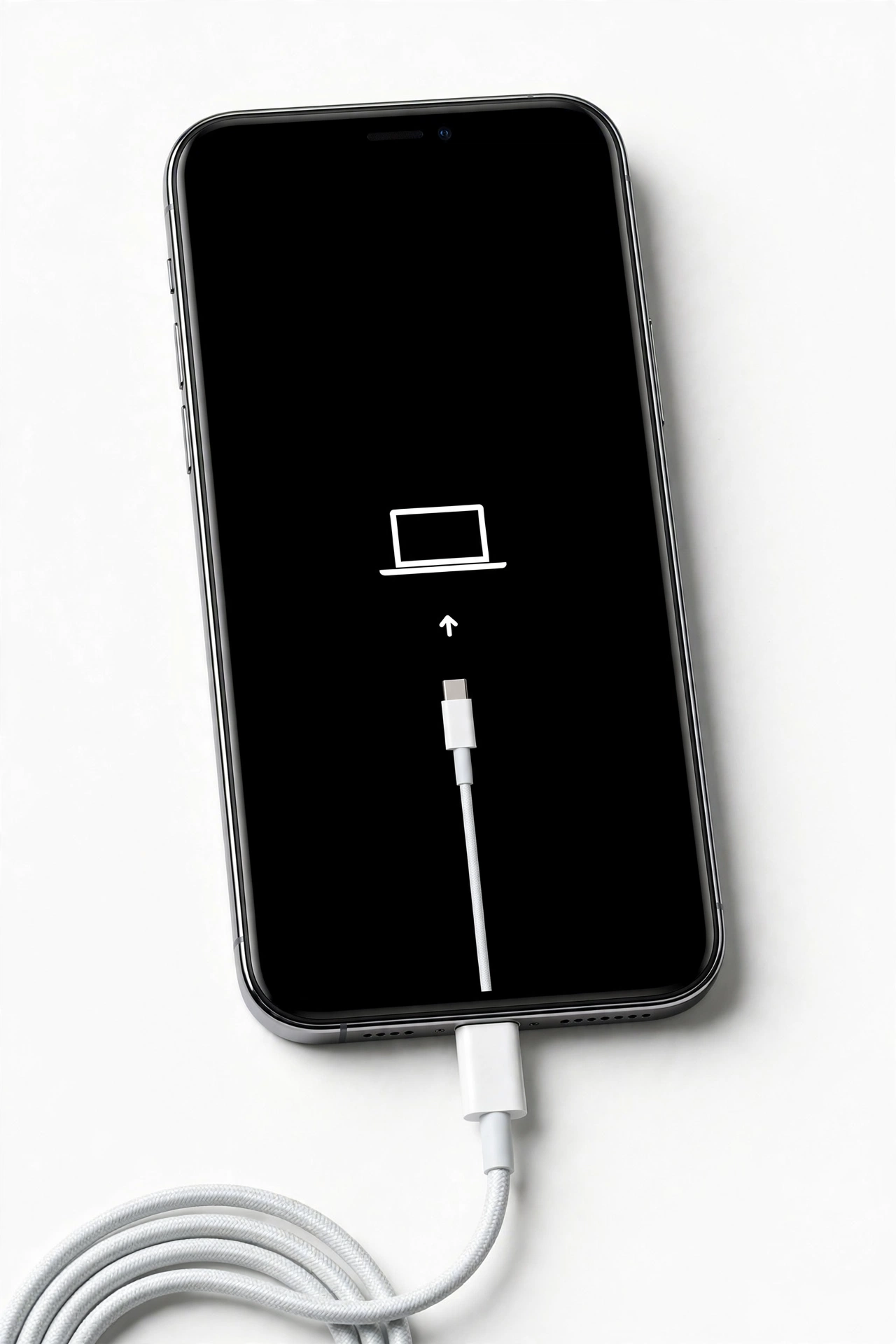 iPhone showing restore screen