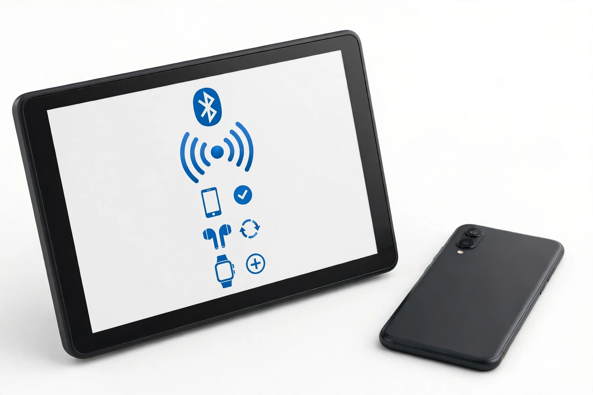 Car infotainment screen showing Bluetooth pairing settings