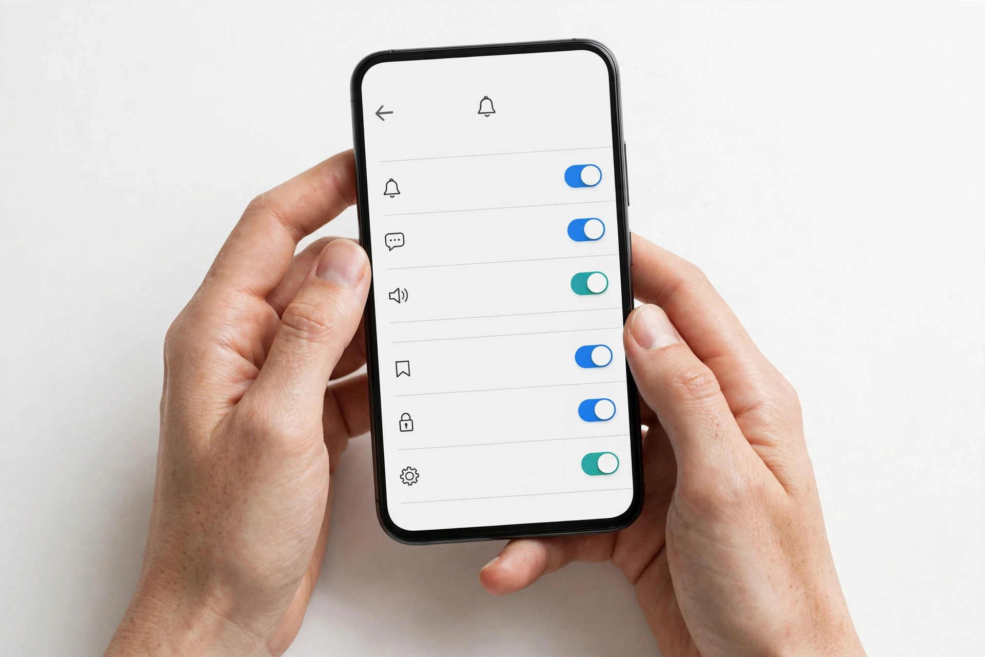 Checking message notification settings on a smartphone