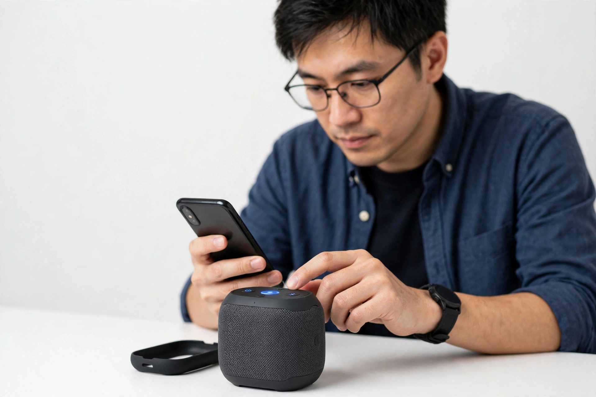 Pairing a smartphone with a wireless Bluetooth speaker