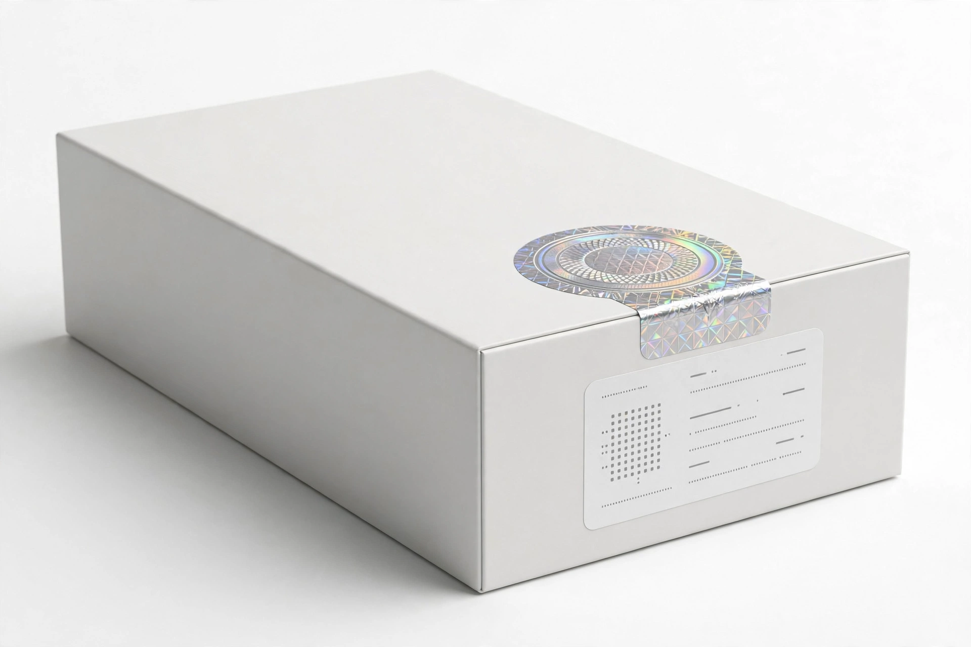 Smartphone retail box with verification seal for authenticity