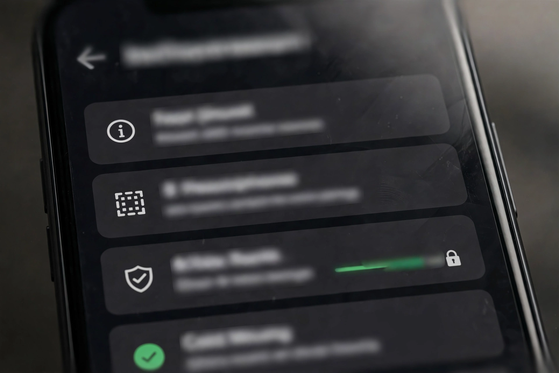 Smartphone settings about-phone page for authenticity check