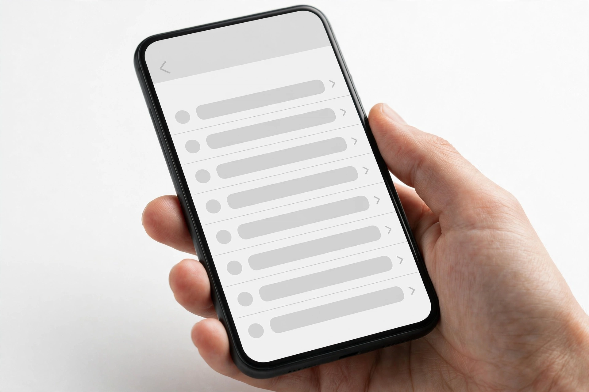 Hand holding smartphone showing device information screen for originality check